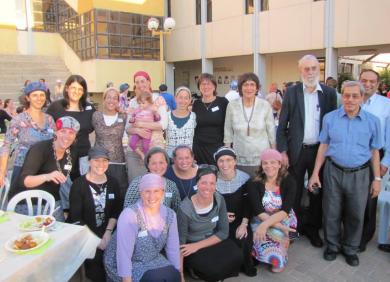 Rabbi Felix staff members abd madrichot at the BZ reunion